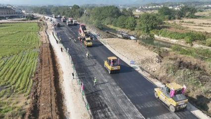 S358青陽至紅石公路改建工程全線推進，路面施工與附屬工程分包同步啟動